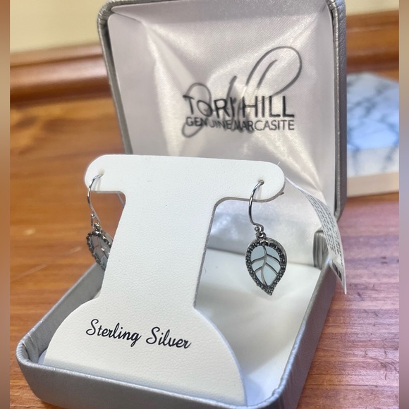 Tori Hill Sterling Silver Marcasite Earrings - Picture 5 of 17